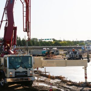 A Big Trucks in a Construction Site